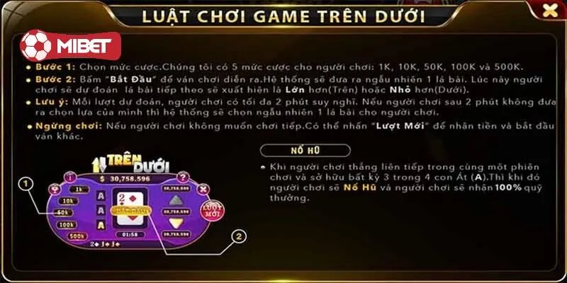 Trên Dưới có quy trình cá cược dễ hiểu